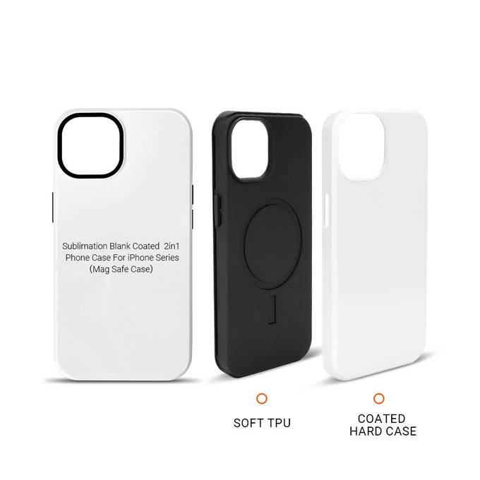 Protective Blank Sublimation Magnetic Phone Case For Iphone 15 16 TPU PC Mobile Phone Cover