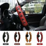 Breathable Anti Slip Steering Wheel Cover , Car Pvc Steering Wheel Cover