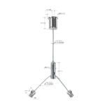 Heavy Duty Y Shape Hanging Wire Rope YW-86054 For LED High Bay Lights