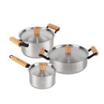 Factory Direct 3 Pieces Cooking Pot Set Kitchen Wares Set Pots And Pans Cookware