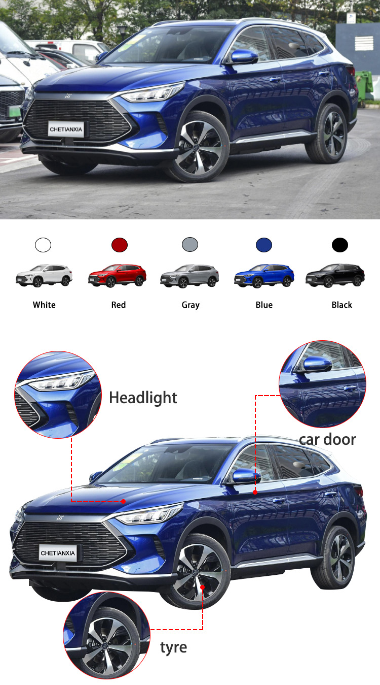 Compact BYD Used Cars 5 Door Plug In Hybrid EV SUV BYD Song Plus