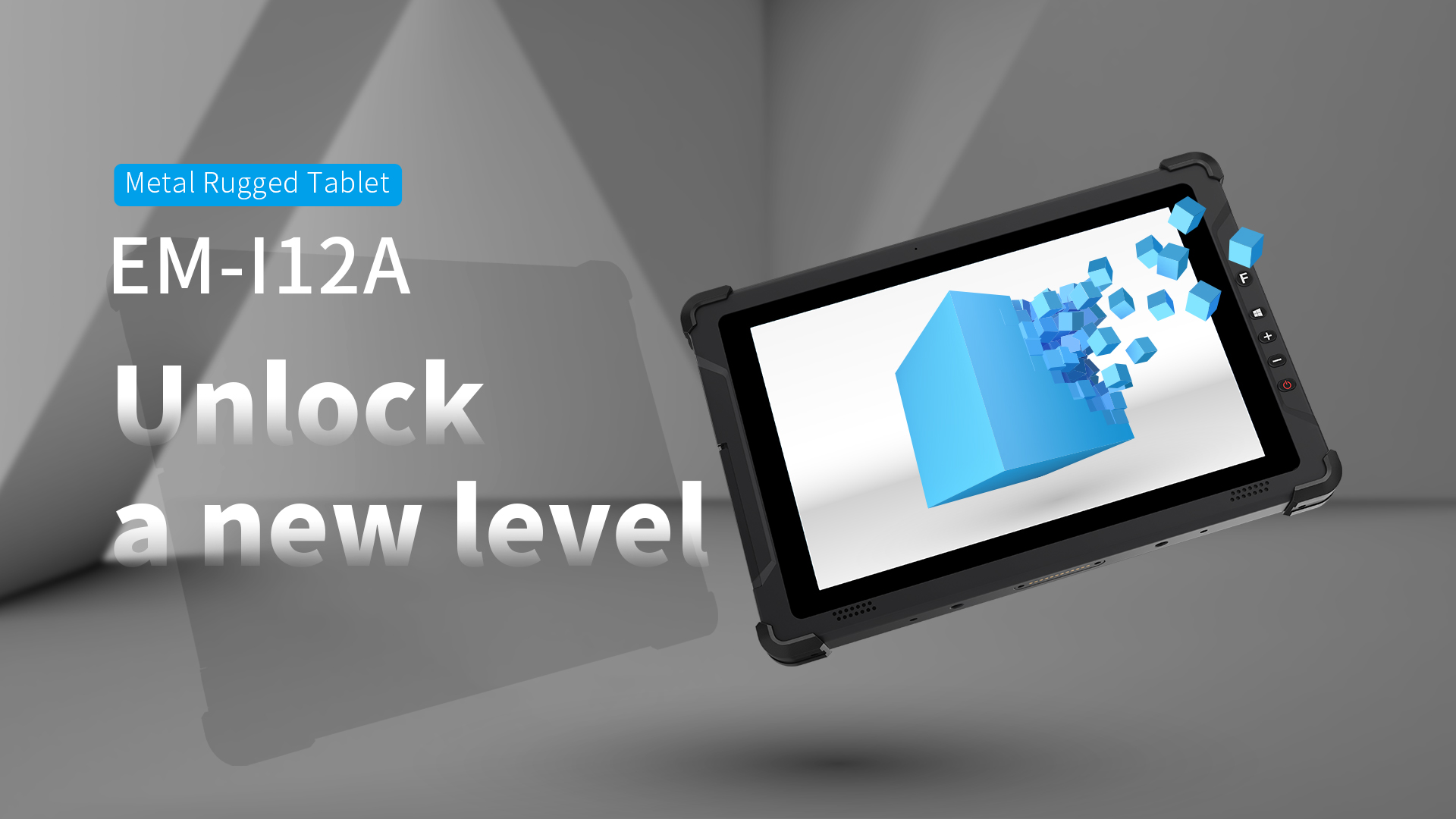 EM-I12A 10.1" Rugged Handheld Tablet with Touch Screen GPS NFC WiFi Industrial Waterproof Win