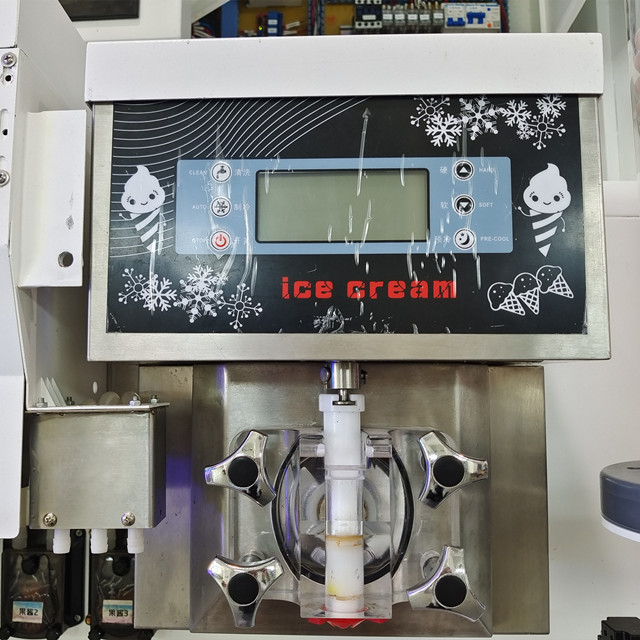32 Big Touch Screen Ice Cream Vending Machine Soft Serve In Cups
