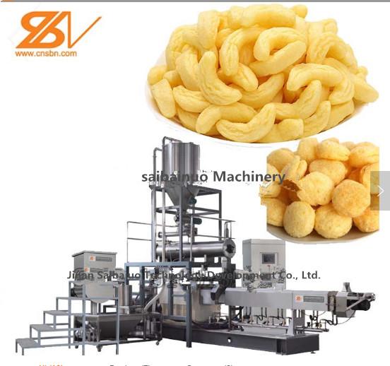Industrial Snack Food Extruder Machine Extruded Inflated Technology CE ISO