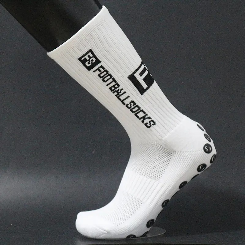 Non Slip Soccer Socks for Adults Long Tube Crew Sport Bottom Grip Anti-slip Socks