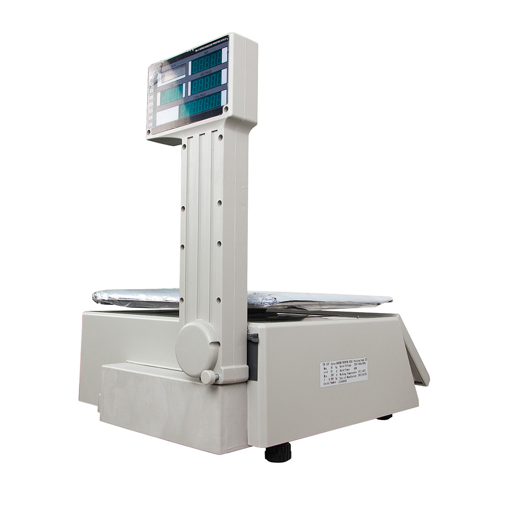 30kg Touch Screen 65MHz Cash Register Scales / Barcode Label Printing Scale For Supermarket