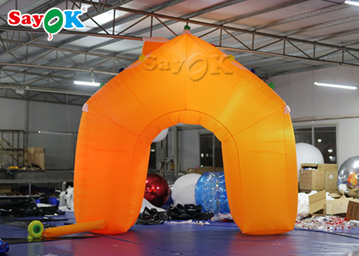Christmas Inflatable Archway Oxford Cloth LED Light Inflatable Arch Tent Colorful Christmas Decoration For Promotion