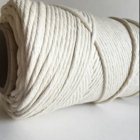100m/roll 4mm macrame cotton cord rope with diameter options of 3mm/5mm/6mm by YILIYUAN