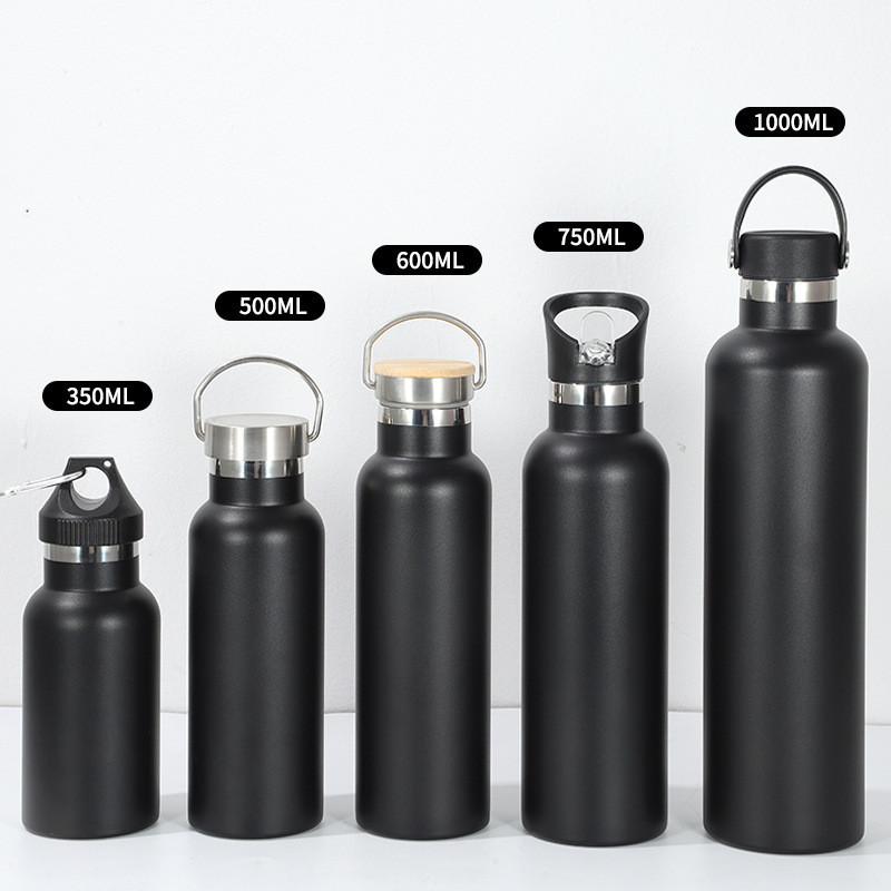 24 Oz Insulated Water Bottle With Straw Stainless Steel Water Bottles With 2 Lids Reusable Leakproof Water Flask Keep Hot And Cold Sports Metal Water