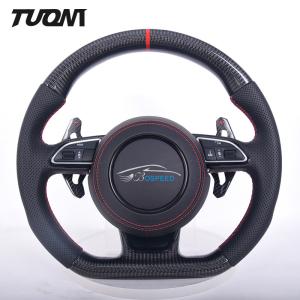 Quality Black Perforated Leather Carbon Fiber Steering Wheel For Audi wholesale