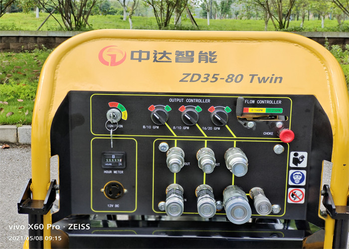 35hp Gasoline Hydraulic Power Unit Internal Confluence Flow 80lpm