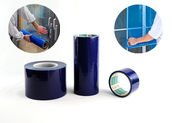 Self Adhesive PE Window Glass Protection Film Polyethylene Material 30 ~ 1240mm Width