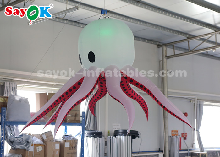 2m Nylon Cloth Inflatable Octopus With Remote Controller For Party Decoration