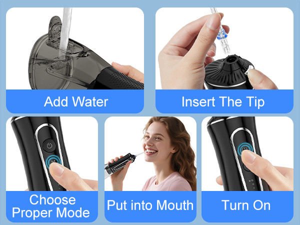 Dental Cordless Advanced Electric Oral Irrigator Portable Cleaning Water Flosser Teeth Cleaning Clean Oral Irrigator 300ml Best