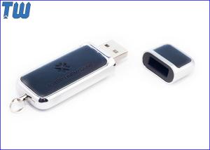 Quality Bulk Fine Leather 2GB Thumb Drives USB Shinning Frame 3D Debossed Logo wholesale