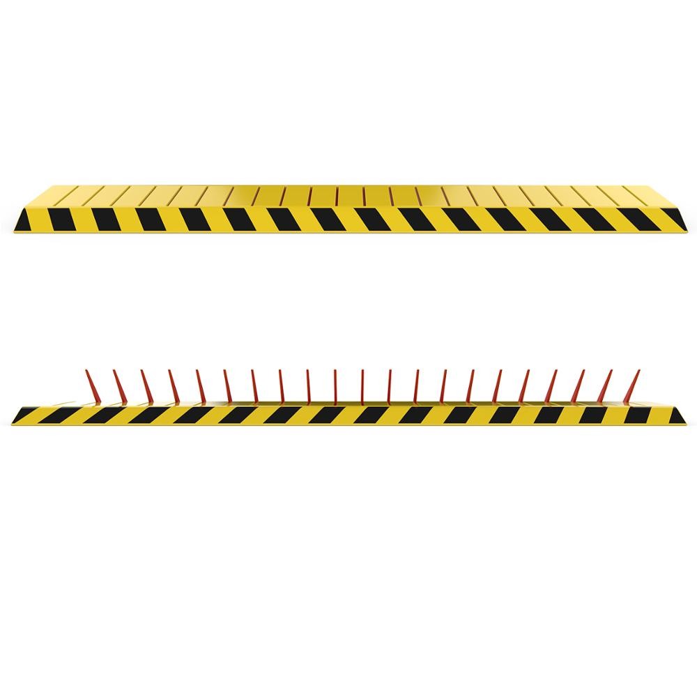 Yellow Color Tyre Spike Barrier / Killer Waterproof Function , Stainless Steel Material tyre killer