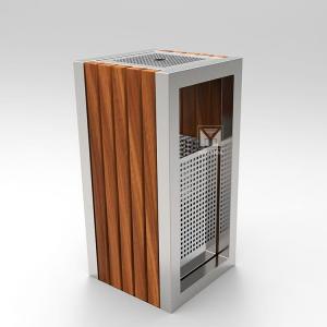 Quality H800MM 10.5gal Outdoor Patio Trash Can With Ashtray wholesale