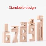 Balance Jenga Wooden Number Blocks Toys 16cm Jumbo Wooden Building Blocks