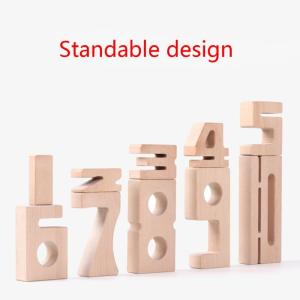 Quality Balance Jenga Wooden Number Blocks Toys 16cm Jumbo Wooden Building Blocks wholesale