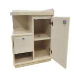 Modern Wooden Hospital Bedside Cabinet Double Shelf Patient Bedside Cabinet