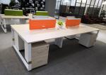 White / Black Contemporary Office Cubicles Workstation W2800*D1400*H1100mm Size