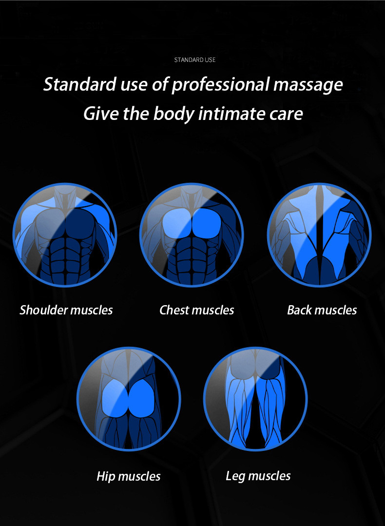 30 Speed Handheld Body Deep Muscle Massager with 6 Heads