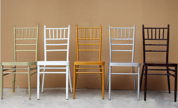 Weeding Gold Metal Hotel Banquet Chairs Stackable Wedding Chiavari Tiffany Chair