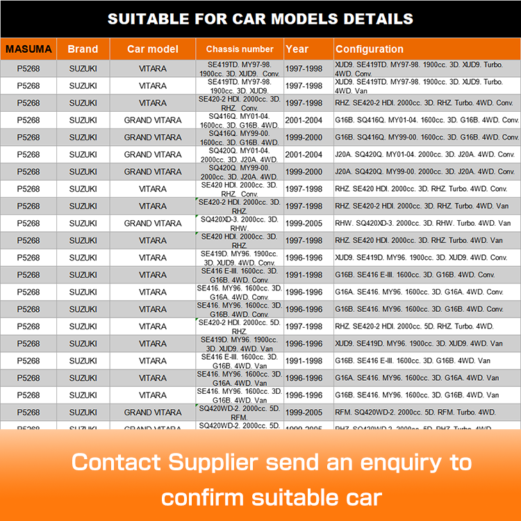 Shock Absorbers for SUZUKI ESCUDO TA01R 41700-85510 41700-56B00 41700-60A00 41700-75D00