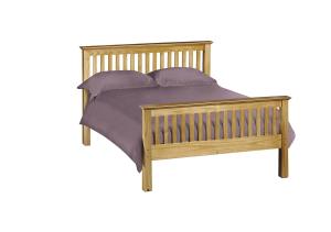 Quality modern double bed pine wood wholesale