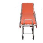 Aluminum Alloy Folding Ambulance Wheel Type Stretcher Orange OEM for Patient