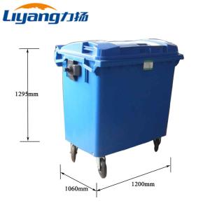 Quality 240 Litre Mobile Trash Dumpster Large Plastic Dustbin Logo Customized wholesale