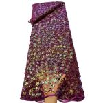 Voile Lace Fabric Senegal/Ghana Lace Organza Sequins Mesh African 100% Cotton