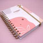Paper Cover Custom Logo A5 Pink Spiral Weekly Monthly Manifestation Goal Diary