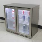Stainless Steel Body Two Door Under Bar Refrigerator Beer Fridge 208L