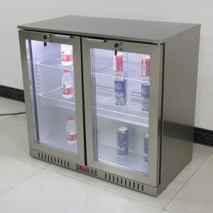 Quality Stainless Steel Body Two Door Under Bar Refrigerator Beer Fridge 208L wholesale