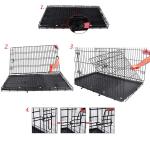91x64x58cm Lightweight Metal Dog Crate Welded Easy Cleaning Two Handles