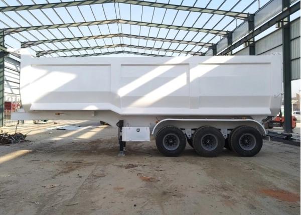 Van-Type 3 Axles 60 Cubic Meters Hydraulic Cylinder 40-100 Ton Concrete Dump