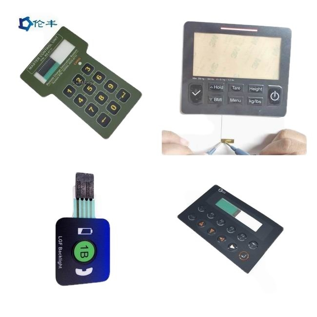 Polyester Backlight 3M 468 Membrane Switch Keypad LCD Window