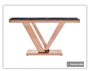 0.2CBM 78kg Marble Top Center Table No Folded Rose Gold Legs