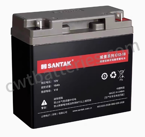 Santak C12-18 Castle Sealed Lead Acid UPS Batteries 12V 18Ah OEM