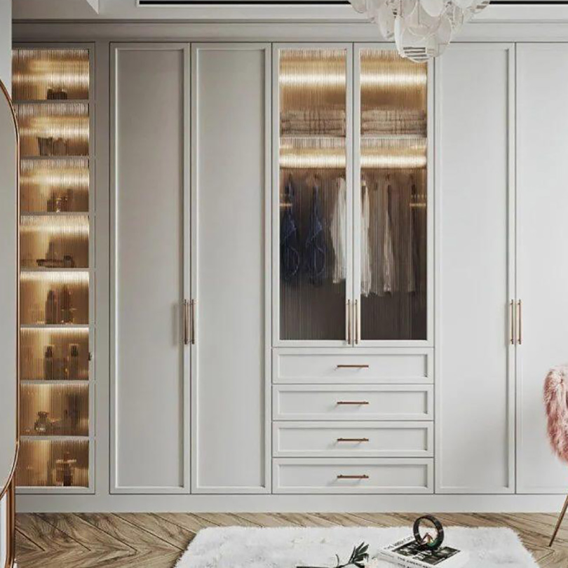 Professional Waterproof Wooden Clothes Wardrobe Modern Folded Luxury Wardrobe by YALIG