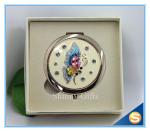 Shinny Gifts Metal Compact MirrorJeweled Makeup Pocket Mirror Custom Cosmetic