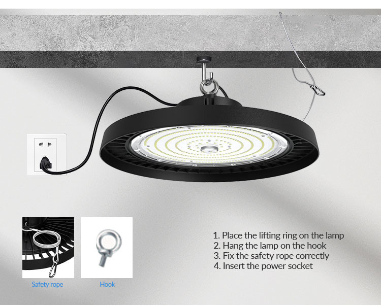 150W 19500lm Commercial Industrial LED High Bay Lights For Garment Factory Ceiling