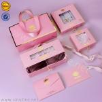 40cm Gold Foil Box Printing 1800gsm Greyboard Small Pink Cardboard Boxes