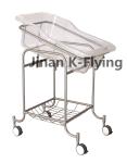 Strong Air Permeability Tilt Hospital Crib Bed Stainless Steel