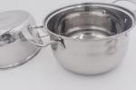 4pcs Cookware set stainless steel soup pot kitchen metal stockpot with steel lid