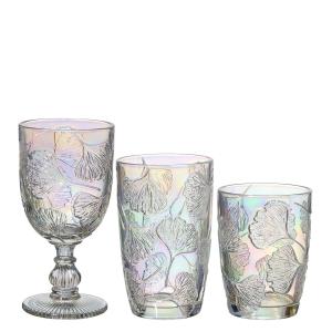 Quality Hand Made Pressed Embossed 340ml 10oz Solid Colored Vintage wine Glass Goblet wholesale