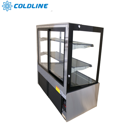Square Glass Refrigerated Bakery Showcase with CE&ETL