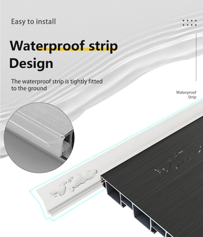 Sliver PVC Cornice Skirting Line for Interior Decorative Plastic Base Board Cover Corners