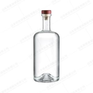 Quality Glass Base Material Customized 750ml 700ml 500ml Bottle for Gin Vodka Whiskey Rum wholesale